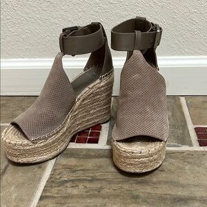 Taupe Wedge Sandals